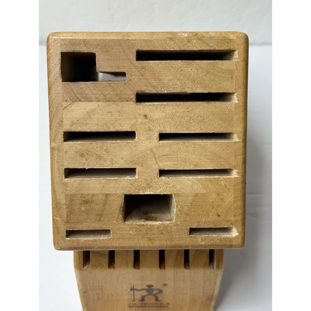 JA Henckels International Knife Block 16 Slot Wooden Knife Holder Zwilling Oak